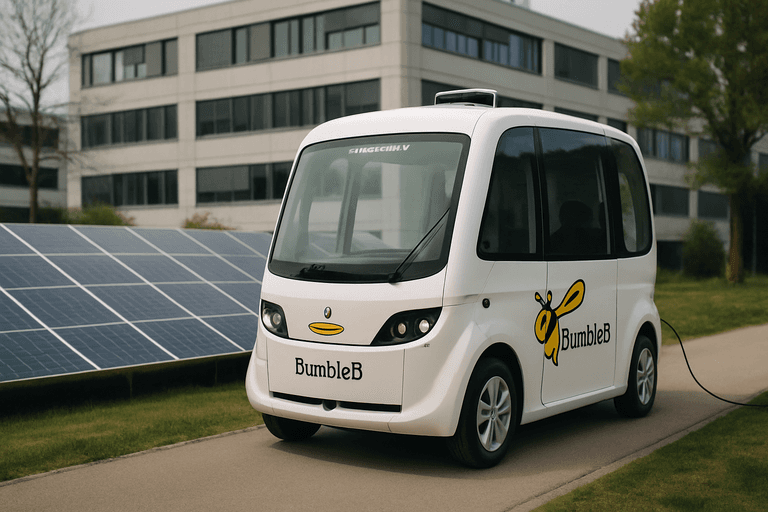 BumbleB: önvezető elektromos shuttle tesztel Stuttgartban